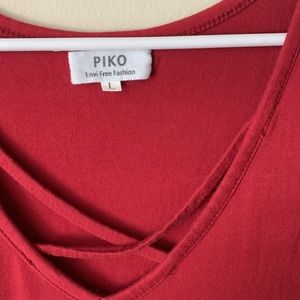 red Piko shirt